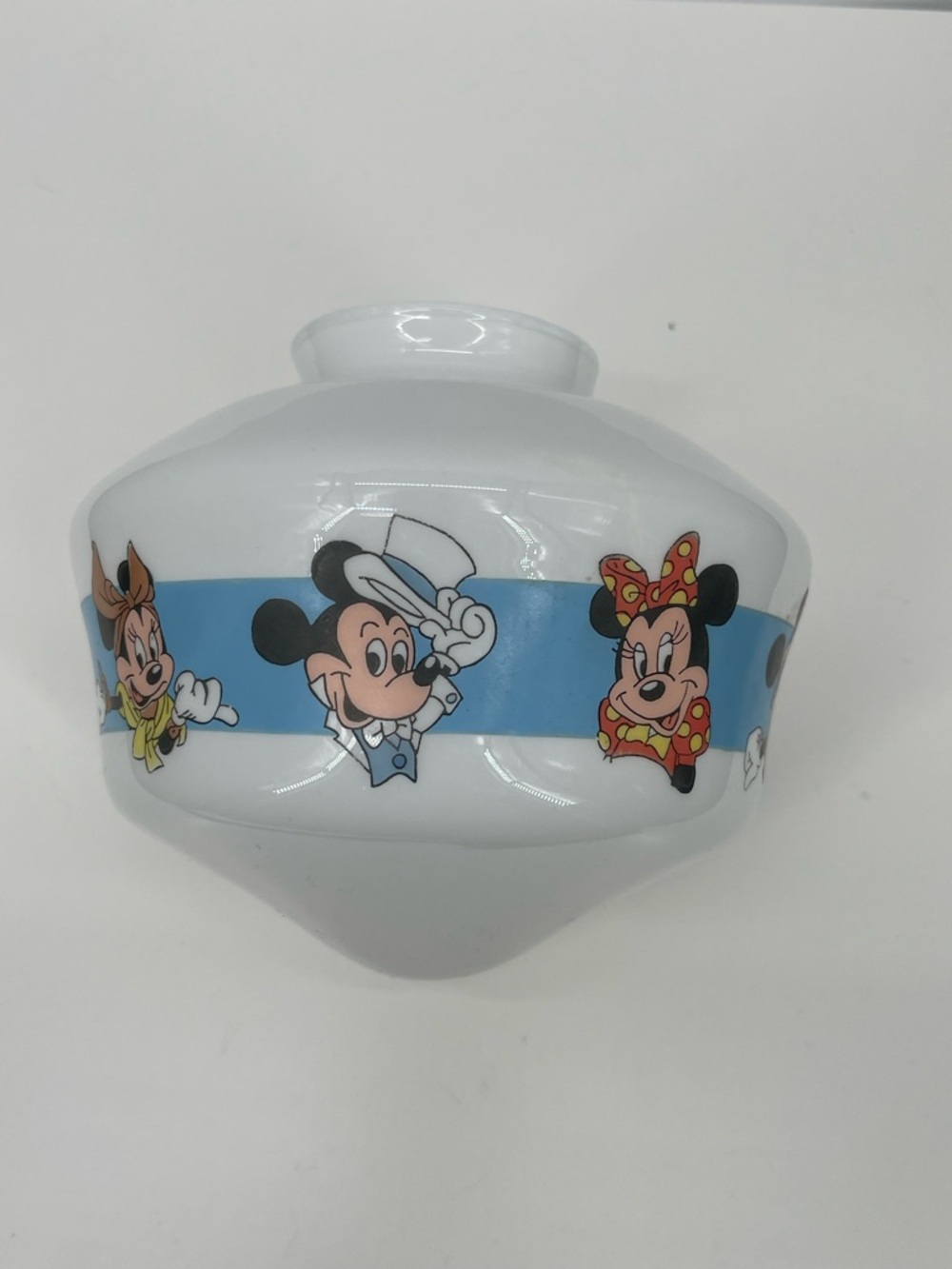 ⭐️Vintage 1989 Disney Mickey and Minnie Mouse glass ceiling fan light globe